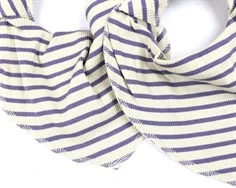 Petit Piao dusty violet/dark offwhite stribet savlesmæk (2-pak)